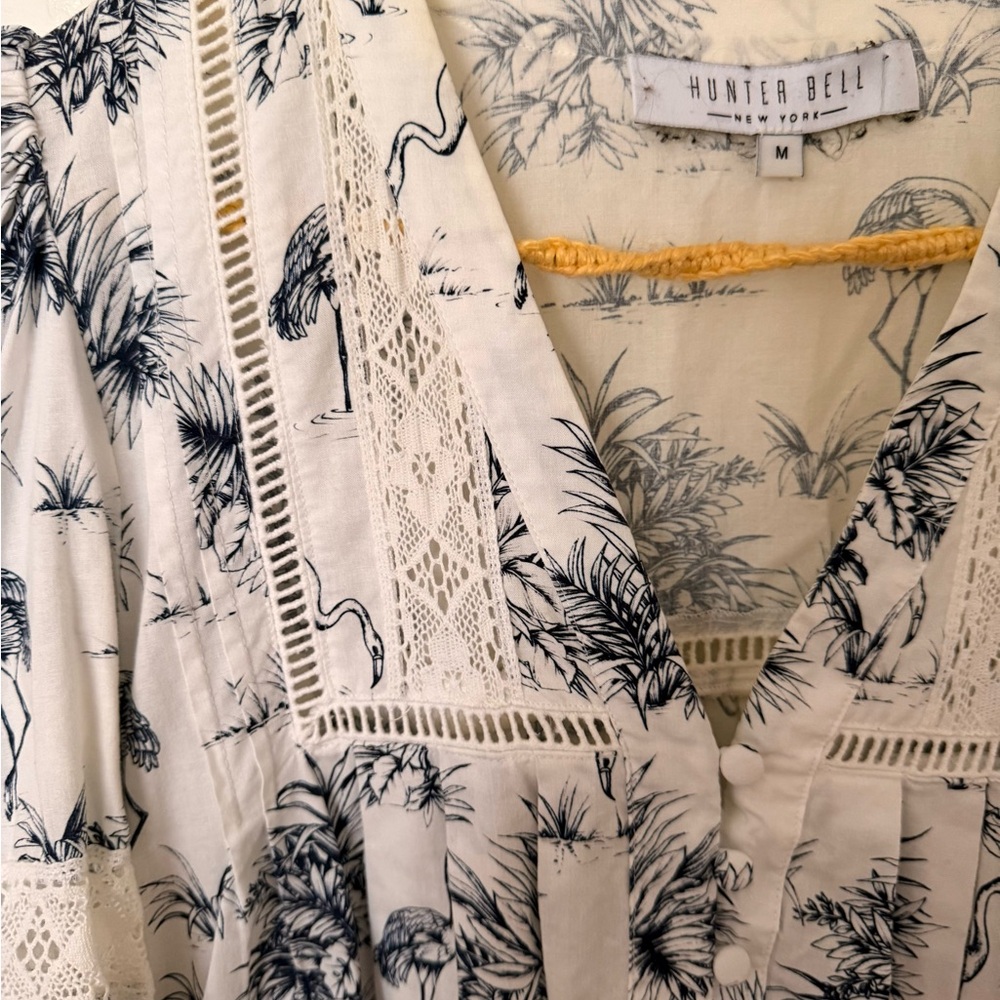 HUNTER BELL jenkins dress in floral garden party print size medium - Picture 5 of 7